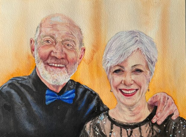 Watercolour of couple